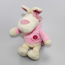 Pinky Bunny Maskottchen mit Kapuzenpulli - 25 cm