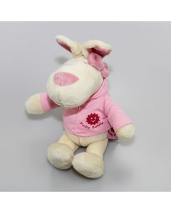 Pinky Bunny Maskottchen mit Kapuzenpulli - 25 cm